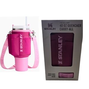 Stanley All Day 40 OZ Quencher Carry-All In Fuschia NEW